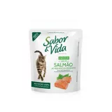 Alimento Húmedo Para Gato Pouche Salmón y Epinaca Sabor Y Vida 85g