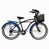 Bicicleta Urbana Sforzo Playera Hombre R26 18V Negro/Azul