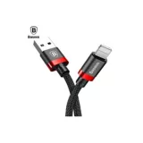 Cable Genérico de Carga Rápida para IPhone Ultrarresistente Negro/rojo