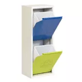Armario Reciclar 2 Cubos Blanco/Azul/Verde