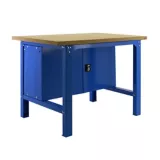 Banco de Trabajo + Almacenamiento Bt6 Plywood Locker 1200 Azul/Madera Carga Máx. 800 Kgs