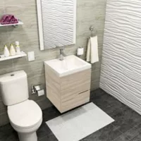 Mueble de baño 48x43 cm con lavamanos Oslo Hueso