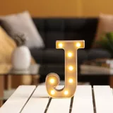 Lámpara Decorativa  Letra J Gris
