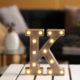 Lámpara Decorativa  Letra K Gris
