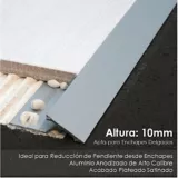 Rampa en Aluminio P/Embutir C/Cerámica 10mm 2.50 Mt