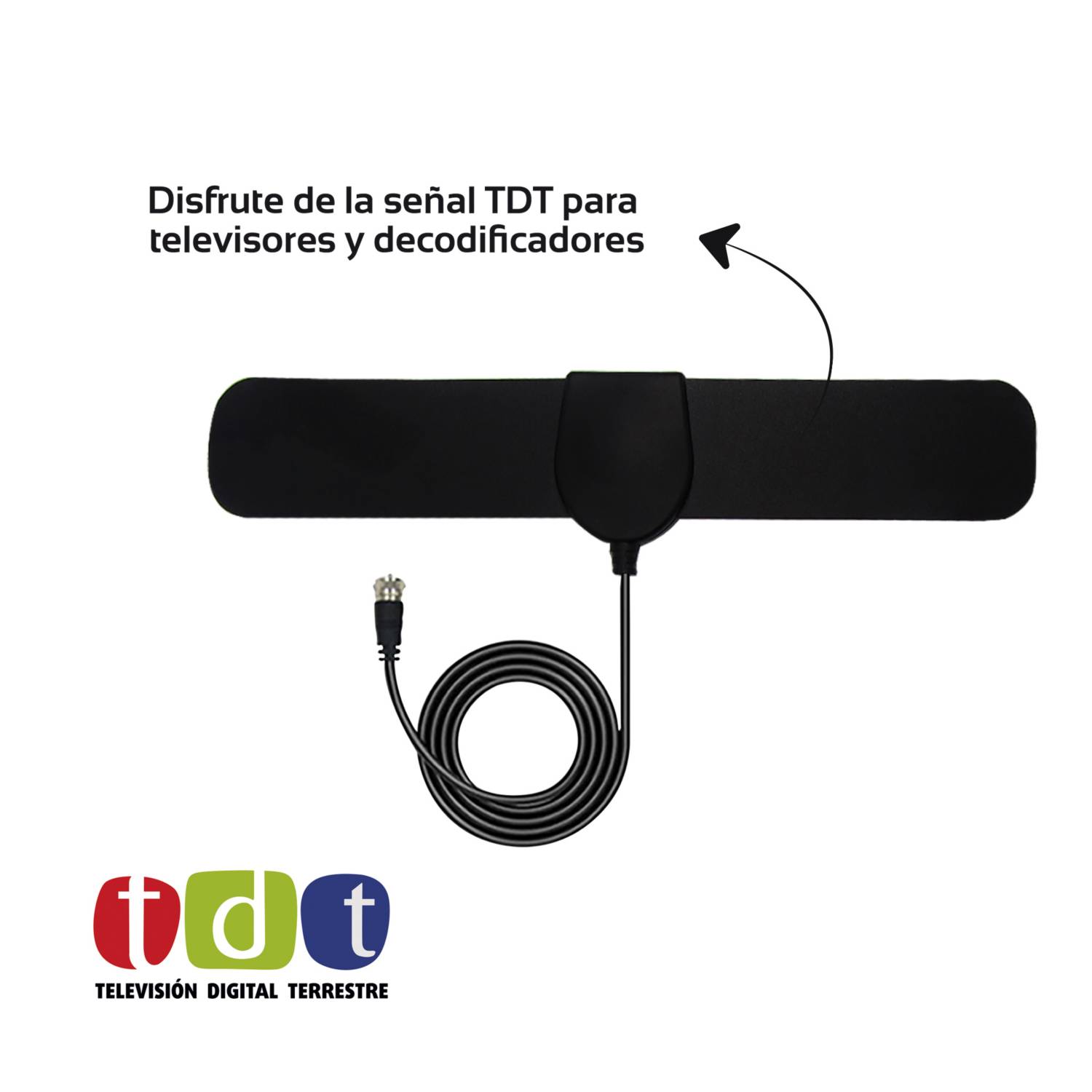 Antena TDT para televisores y decodificadores (5M)