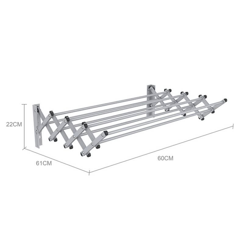Tendedero en aluminio 11 tubos de 100 cm - Rejiplas - Tendederos de pared
