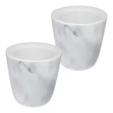 Portahuevo 2und mármol porcelana
