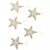 Estrellas Decorativas 10 Cm X5 Unidades Escarcha