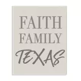 Cuadro en Lienzo Faith Family Texas Placa 25x38