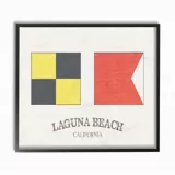 Cuadro en Lienzo Bandera Laguna Beach Enmarcada 28x36