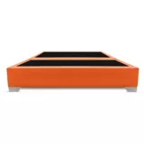 Base Cama Premium Top Dividida Semidoble 120x190cm Ecocuero Naranja
