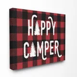 Cuadro en Lienzo Happy Camper Red Black Plaid 61x76