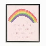 Cuadro en Lienzo Love You A Little Rainbow Enmarcado 28x36