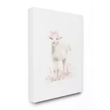 Cuadro en Lienzo Sweet Baby Lamb Pink Bow 61x76