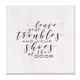 Cuadro Decorativo Leave Your Troubles And Shoes Placa 30x30