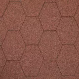Teja Asfáltica Hexagonal Rojo 2.5m2 x 25 Unidades