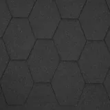 Teja Asfáltica Hexagonal Negro 2.5m2 x 25 Unidades