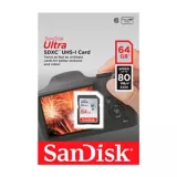 Memoria Sandisk Sd 64gb Ultra C10 80mbs Plateado