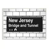 Cuadro Decorativo New Jersey Bridge Tunnel Placa 25x38