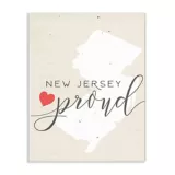 Cuadro Decorativo New Jersey Proud Corazón Placa 32x47