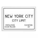 Cuadro Decorativo NYC City Limit Placa 25x38