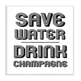 Cuadro Decorativo Save Water Drink Champagne Placa 32x47