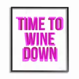 Cuadro en Lienzo Enmarcado Time To Wine Down 41x51