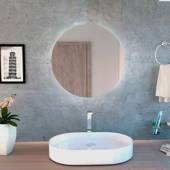 Espejo De Baño Berlín Con Luz Led Touch 100x70 Cm Resistente a la Oxidación  por Humedad SENSI DACQUA