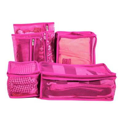 Organizador De Equipaje Para Maleta Kit Viajero X6 Fucsia GENERICO