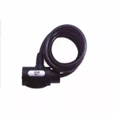 Cable de Acero Galvanizado de 180 Cms Spiral Junior Negro con Llave de Sierra 8mm Ideal para Niños