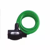 Cable de Acero Galvanizado de 180 Cms Spiral Junior Verde con Llave de Sierra 8mm Ideal para Niños