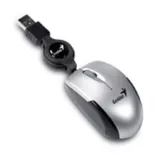 Micro Mouse Traveler Retráctil USB Plata