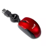 Micro Mouse Traveler Retráctil USB Rojo