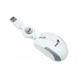 Micro Mouse Traveler Retráctil USB Blanco