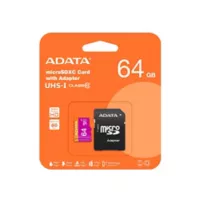 Adata Memoria Micro SD 64GB Clase 10 Adaptador SD Adata