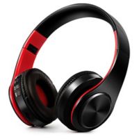 Audífonos Inalámbricos Bluetooth Estéreo Plegables Rojo