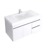 Mueble de baño Viteli Ceniza 94x48 cm con lavamanos Siena Blanco