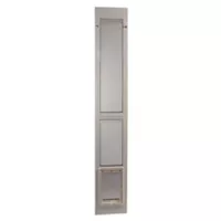 Puerta para Perro Modular de Aluminio Mediana Blanca