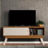 Mesa para TV Frizz 1.5 67.5x150x39cm Natural/Blanco