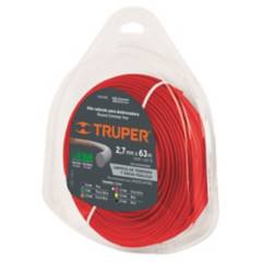TRUPER - Nylon Redondo Para Guadaña Diámetro 2.7 Mm Rojo