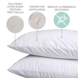 Protector de Almohada Terry 100% Impermeable 70x50 cm