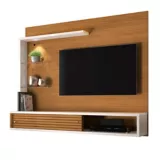 Panel para TV Suspensa Frizz 135x160x37cm Natural/Blanco Apagado