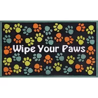 Just Home Collection Tapete Entrada Wipe Paws 45x75 cm