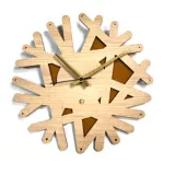 Reloj de Pared 006 34x34 cm Madera Carvalho - Amarillo