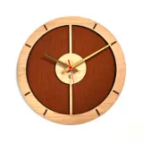 Reloj de Pared 009 34x34 cm Madera Carvalho - Naranja