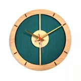 Reloj de Pared 009 34x34 cm Madera Carvalho - Verde
