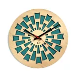 Reloj de Pared 002 34x34 cm Madera Carvalho - Verde