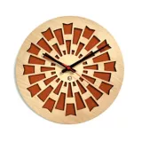 Reloj de Pared 002 34x34 cm Madera Carvalho - Naranja
