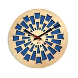 Reloj de Pared 002 34x34 cm Madera Carvalho - Azul